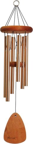 Festival 24-inch Redwood Wind Chime in Silver by Wind River for Patio, Backyard, Garden, and Outdoor décor. Made in The USA in Saudi Arabia