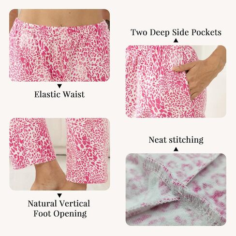 U2SKIIN WOMENS FLANNEL 100 ٪ Cotton Pajama Pants Lightweight Sleeper Bottoms PJ مع جيوب مطبوعة in Saudi Arabia