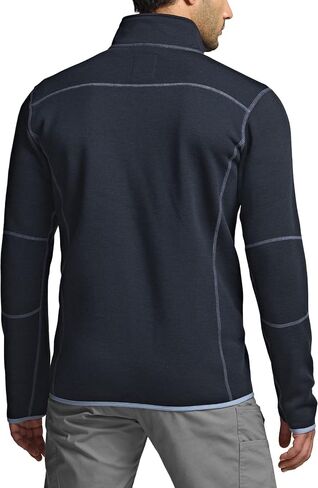 CQR Men's Quarter Zip Utility Fleece Pullover, Outdoor Casual Thermal Sweater, Chest Zipper Pocket, Mock Neck Long Sleeve in Saudi Arabia