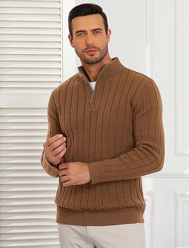Zaful Mens Quarter zip pulver speacts slim fit mock nick knit long sleeve spefents disual sendents in Saudi Arabia