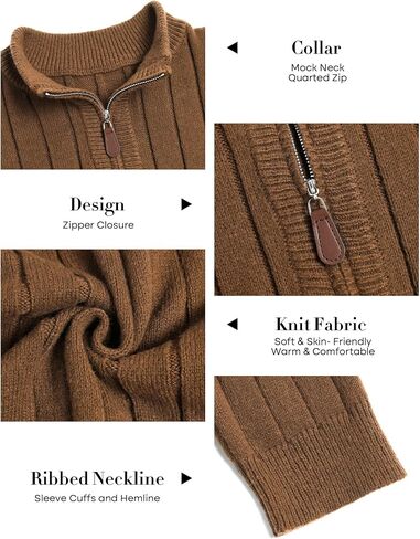 Zaful Mens Quarter zip pulver speacts slim fit mock nick knit long sleeve spefents disual sendents in Saudi Arabia