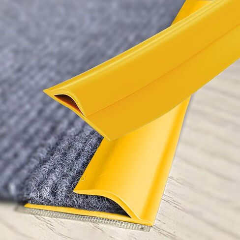 Flooring Transition Strips, Flexible Floor Transition Strip from Carpet to Tile, Flexible Rug Edge Protector for Doorway,Self Adhesive Cuttable Carpet Edge Trim Strip（White 10ft） in Kuwait