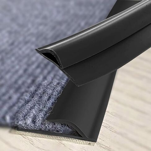 Flooring Transition Strips, Flexible Floor Transition Strip from Carpet to Tile, Flexible Rug Edge Protector for Doorway,Self Adhesive Cuttable Carpet Edge Trim Strip（White 10ft） in Kuwait