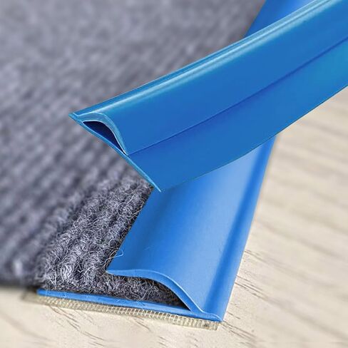 Flooring Transition Strips, Flexible Floor Transition Strip from Carpet to Tile, Flexible Rug Edge Protector for Doorway,Self Adhesive Cuttable Carpet Edge Trim Strip（White 10ft） in Kuwait