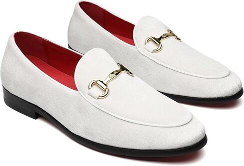 Men's Velvet Loafers Wedding Party Prom Homecoming Shoes in Kuwait