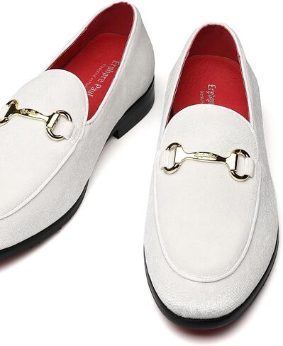Men's Velvet Loafers Wedding Party Prom Homecoming Shoes in Kuwait