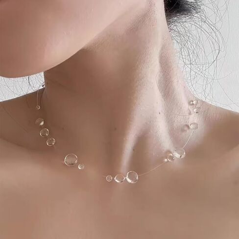 Dew Choker Necklace for Women Drop Necklace Lariat Necklaces for Women Simple Choker Handmade Dew Jewelry in Kuwait