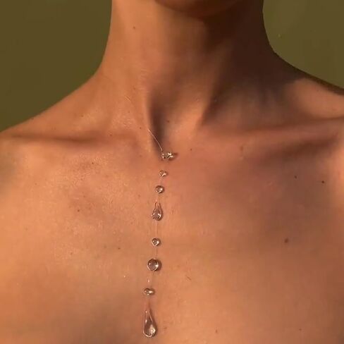 Dew Choker Necklace for Women Drop Necklace Lariat Necklaces for Women Simple Choker Handmade Dew Jewelry in Kuwait