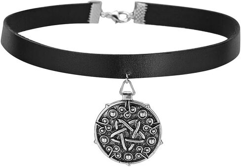 قلادة Blingsoul Wtchr Black Choker للنساء - قلادة طوق قابلة للتعديل مع قلادة لطيفة ، هدية مجوهرات على طراز Yenefer على طراز Yenefer in Saudi Arabia
