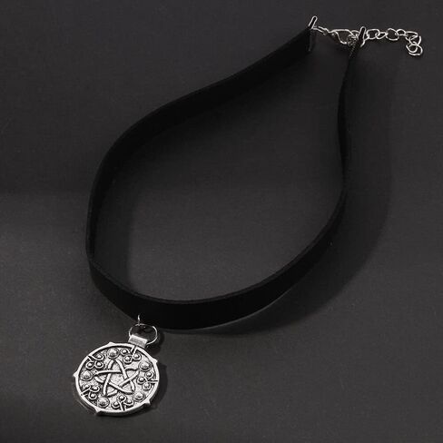 قلادة Blingsoul Wtchr Black Choker للنساء - قلادة طوق قابلة للتعديل مع قلادة لطيفة ، هدية مجوهرات على طراز Yenefer على طراز Yenefer in Saudi Arabia