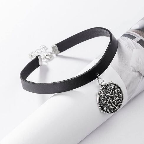 قلادة Blingsoul Wtchr Black Choker للنساء - قلادة طوق قابلة للتعديل مع قلادة لطيفة ، هدية مجوهرات على طراز Yenefer على طراز Yenefer in Saudi Arabia