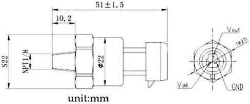 -14.5-30PSI Vacuum Pressure Sensor Transducer Sensor for Oil Fuel Air Water Stainless in Kuwait