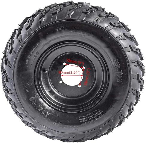 Pack of 2 ATV Tires 23x7-10 Wheels with Rims | Tubeless tire for Go Kart UTV Quad Bike in Saudi Arabia