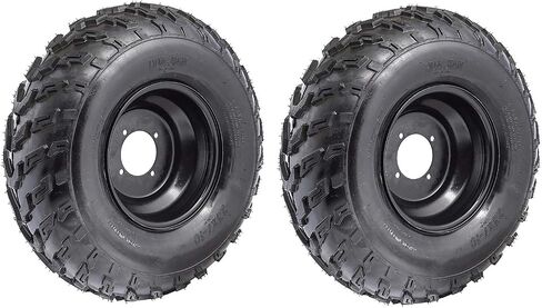 Pack of 2 ATV Tires 23x7-10 Wheels with Rims | Tubeless tire for Go Kart UTV Quad Bike in Saudi Arabia