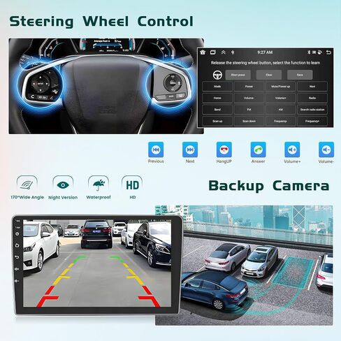 Hikity 4+64G Android 13 Carplay Stereo for 2011-2013 Hyundai Elantra Radio, 9 Inch IPS Touch Screen Radio, Wireless Carplay Android Auto, Bluetooth GPS WiFi 36EQ DSP FM RDS SWC+Mic, AHD Backup Cam in Saudi Arabia