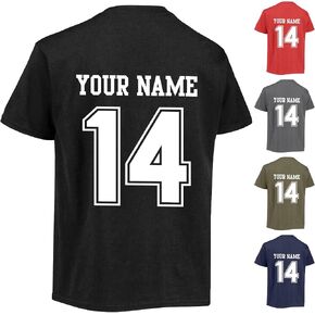 Custom Name Number T Shirts, Personalized Football Baseball Jersey for Sports Team, Men Women Design Your Own Shirt with Text in Saudi Arabia