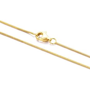 18K الذهب الأصفر 0.7 ملم ، قلادة سلسلة متعرجة من سلسلة Snringbone-chain 1 ملم للنساء ، قلادة عظم الأفعى الذهبية ، سلسلة ذهبية صلبة قوية 18 قيراط ، 14inch-36inch in Kuwait