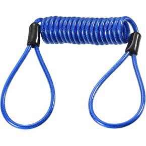 Disc Lock Security Steel Cable - Plastic Coated Spring Reminder Wire Anti-Theft Rope, Apply to Outdoors Protection (3.5mmx1.5m, Green) in Kuwait