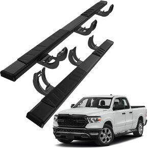 SCITOO Nerf Bar Running Board Side Step Fit for 2009-2022 for Dodge Ram 1500 2500 3500 Crew Cab 4.52 inch Stainless Steel,ABS Plastic Step Bars in Kuwait