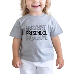 طفل الأطفال الصغار في اليوم الأول من قميص ما قبل المدرسة قبل القمصان k للفتيات يا فتي in Kuwait