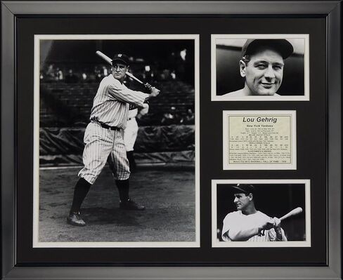 Legends Never Die Lou Gehrig Framed Photo Collage, 16" x 20" in Saudi Arabia