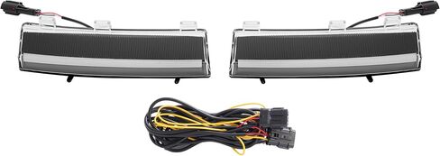 HECASA Pair Turn Signal Light Compatible with 2006-2009 Nissan 350Z LED Side Marker Lamps DRL Left&Right Side Front Bumper Reflector Daytime Running Lamps-Clear Lens+Black Housing in Saudi Arabia