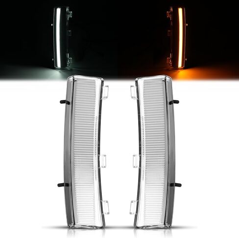 HECASA Pair Turn Signal Light Compatible with 2006-2009 Nissan 350Z LED Side Marker Lamps DRL Left&Right Side Front Bumper Reflector Daytime Running Lamps-Clear Lens+Black Housing in Saudi Arabia