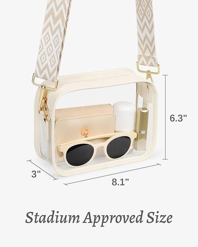 FANGSUN Clear Bag for Stadium Events, Clear Purses for Women, Transparent Crossbody Stadium Bag for Concert, Sport in Saudi Arabia