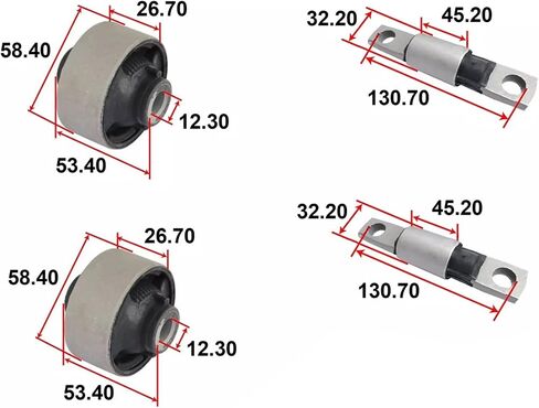 4pcs ذراع التحكم السفلى في الأمام في الجبهة اليسرى واليمين متوافق مع نيسان روغ 08-19 ؛ Sentra 07-12 ؛ 370Z 09-11 استبدال 54501-4BA0A ، 54501-4CU0A in Saudi Arabia