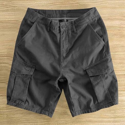JiXiang Men Cargo Shorts with Pockets Casual Knee Length Lightweight Shorts Stretch Outdoor Hiking Travel Work Short Pants in Saudi Arabia
