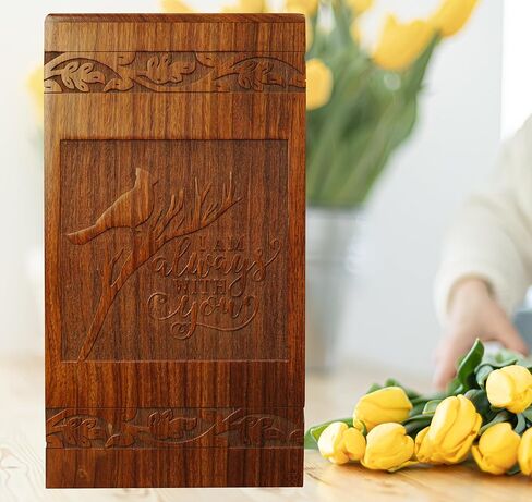 الجرار الخشبية زيا للرماد البشري للذكور البالغين ، دراجة نارية يدويًا ، جرة جثث التذكارية الكبرى للرماد البالغ البشري للرجال من أجل الجنازة أو الدفن أو المنزل ، و XL حتى 250 رطلاً مع كيس من الساتان in Kuwait