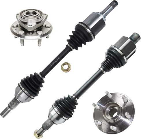 Detroit Axle - Front CV Axles Wheel Bearing Hubs for Chevrolet Traverse GMC Acadia Buick Enclave Saturn Outlook, 2 Front Wheel Bearing & Hubs Set, 2 CV Axles Assembly Replacement in Saudi Arabia