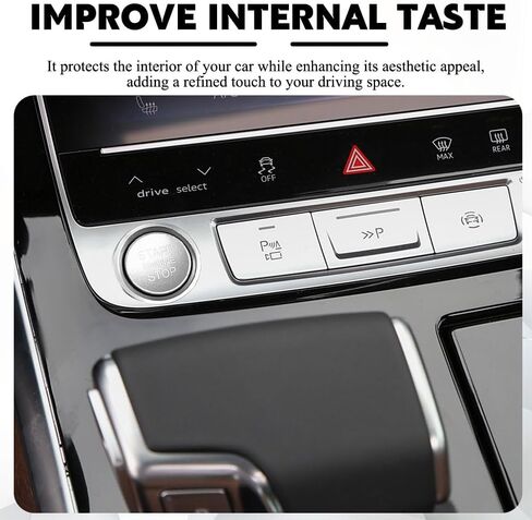 Car Push Start Button Cover, Ignition Switch Button, Engine Push Start Stop Button Cover Trim, Universal Car Accessories Start Stop Button Cover Compatible with A4 LA5 A6 LA7 Q5 Q7 (Black) in Saudi Arabia