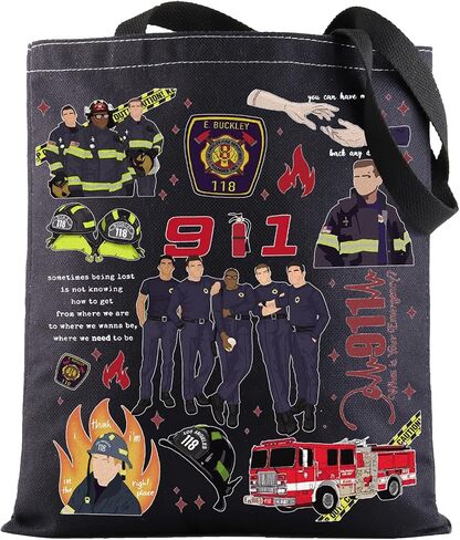 G2TUP Evan Buckley & Eddie Diaz Tote Bag Firefighter Character Fans Gift What is Your Emergency Shoulder Bag Hen Wilson Merch in Kuwait