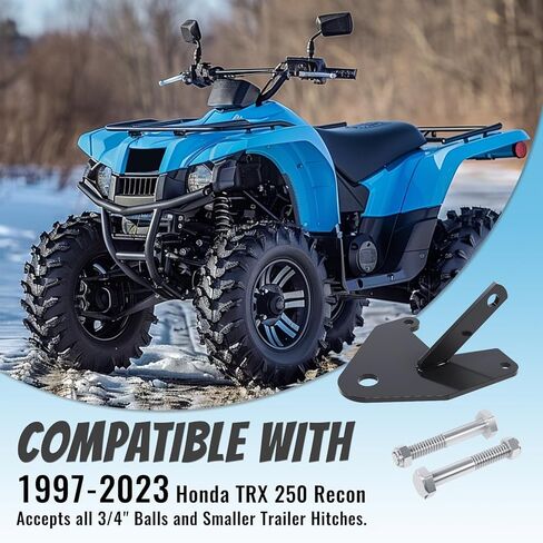 ATV Trailer Hitch Receiver Ball Mount Compatible with 1997-2023 Recon 250 TRX250TE TM in Saudi Arabia