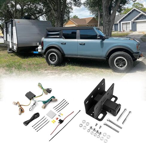 WEISEN 2 "Trailer Hitch Receiver Class 3 Hitch و 4-Pin Trailer Trans Kit متوافق مع Ford Bronco 2021-2024 2/4 Door (غير مناسب Bronco Sport) in Saudi Arabia