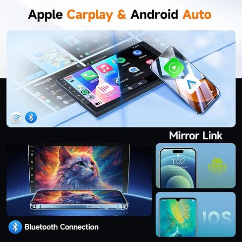 Hodozzy 8 Core 2G+64G Android Car Stereo for Toyota Tundra 2007-2013 for Toyota Sequoia 2008-2019، راديو بشاشة تعمل باللمس 10.1 بوصة مع DSP GPS Carplay Android Auto Mirror Link WIFI Bluetooth FM Radio in Kuwait