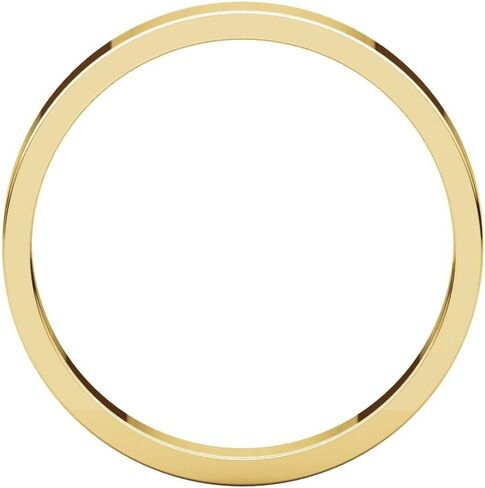Jewels By Lux 10K Yellow Gold 3mm Flat Wedding Band in Saudi Arabia