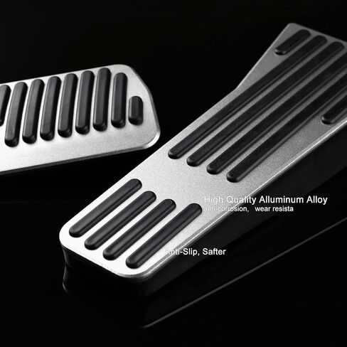 Compatible with Mazda 3 CX-30 MX-30 CX-50 CX-90 Accessories Sporty Anti-Slip Car Interior Foot Pedal Covers Rest Brake Gas Accelerator Pedal Pads -Silver in Saudi Arabia