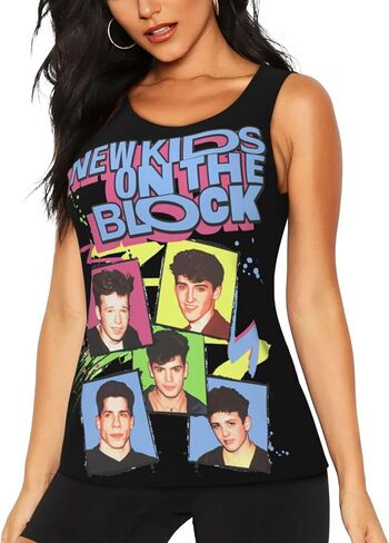 New-Kids On The-Block Tank Tops Women's Casual Sleeveless Summer Vest in Saudi Arabia