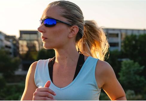 نظارات شمسية رياضية مستقطبة من Optic Nerve Alpine للرجال/النساء، إطار أسود. عدسة الدخان الأزرق in Saudi Arabia