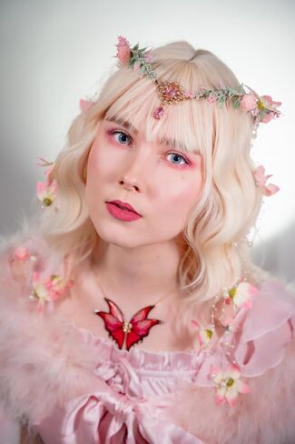 MOSTORY Fairy Flower Crown Headpiece - Floral Elf Crown Woodland Flower Circlet for Women Renaissance Renfaire Halloween in Kuwait