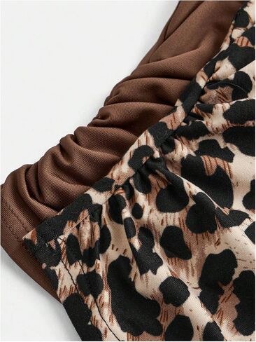 SOLY HUX Girl's 2 Piece Halter Tank Top Leopard Print Ruched Tie Backless Sleeveless Y2k Tops in Saudi Arabia
