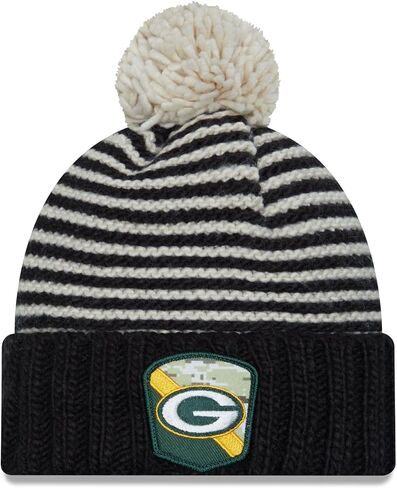 New Era Women's NFL 2023 Salute to Service Cuffed Pom Knit Hat in Saudi Arabia