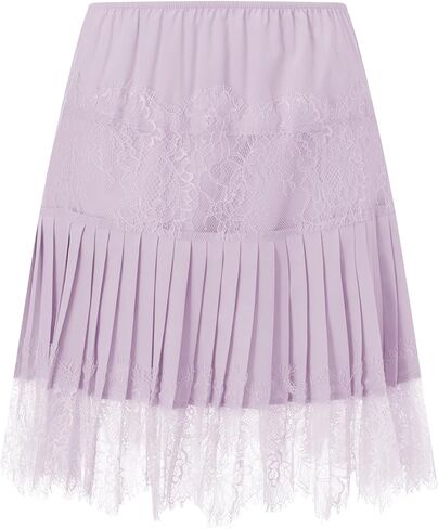 Lisenrain Women Mini Slip Skirt Lace Trim Lace Lace Lunderskirt Y2K Summer Summer Tier -Flowy Flowy Shulk Skirt in Kuwait