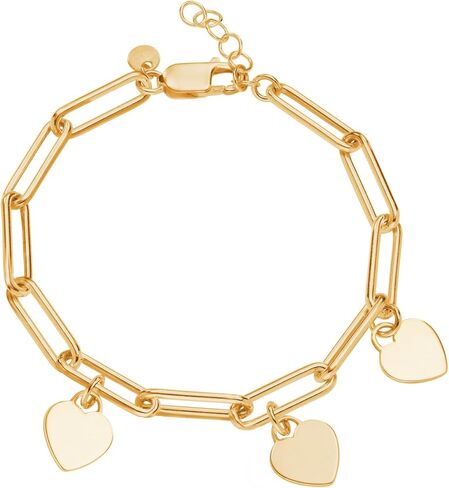 MyNameNecklace Personalized Rory Bracelet with Custom Heart Charms - Diamond Option - by MYKA in Kuwait