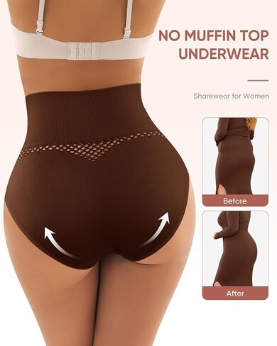 Women's Underwear 5 Pack High Waisted Tummy Control Ladies Panties Breathable Comfortable Briefs Full Coverage S-XXL in Saudi Arabia