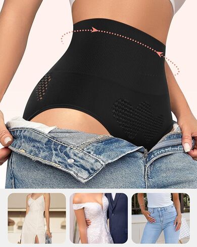 Women's Underwear 5 Pack High Waisted Tummy Control Ladies Panties Breathable Comfortable Briefs Full Coverage S-XXL in Saudi Arabia