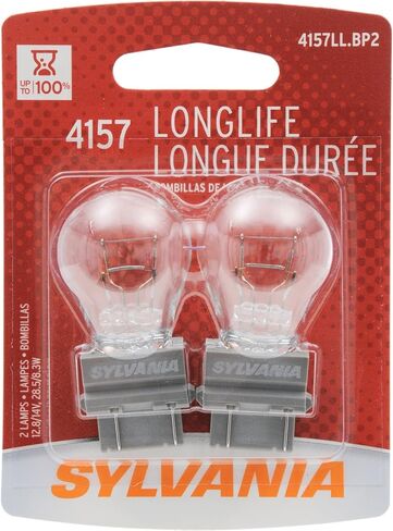 SYLVANIA 4157 Long Life Miniature Bulb, (Contains 2 Bulbs) in Kuwait
