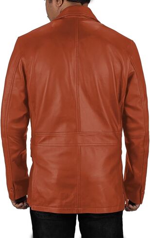 Laverapelle Men's Genuine Lambskin Leather Coat (Black, Blazer Jacket) - 2402004 in Saudi Arabia